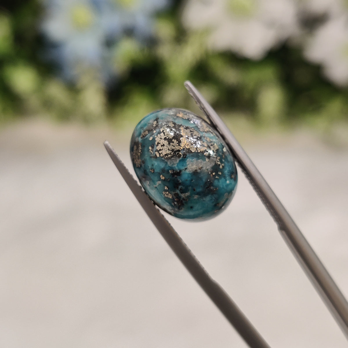 Natural Turquoise Gemstone (Firoza) TUR 89 9.82 Carat Certified