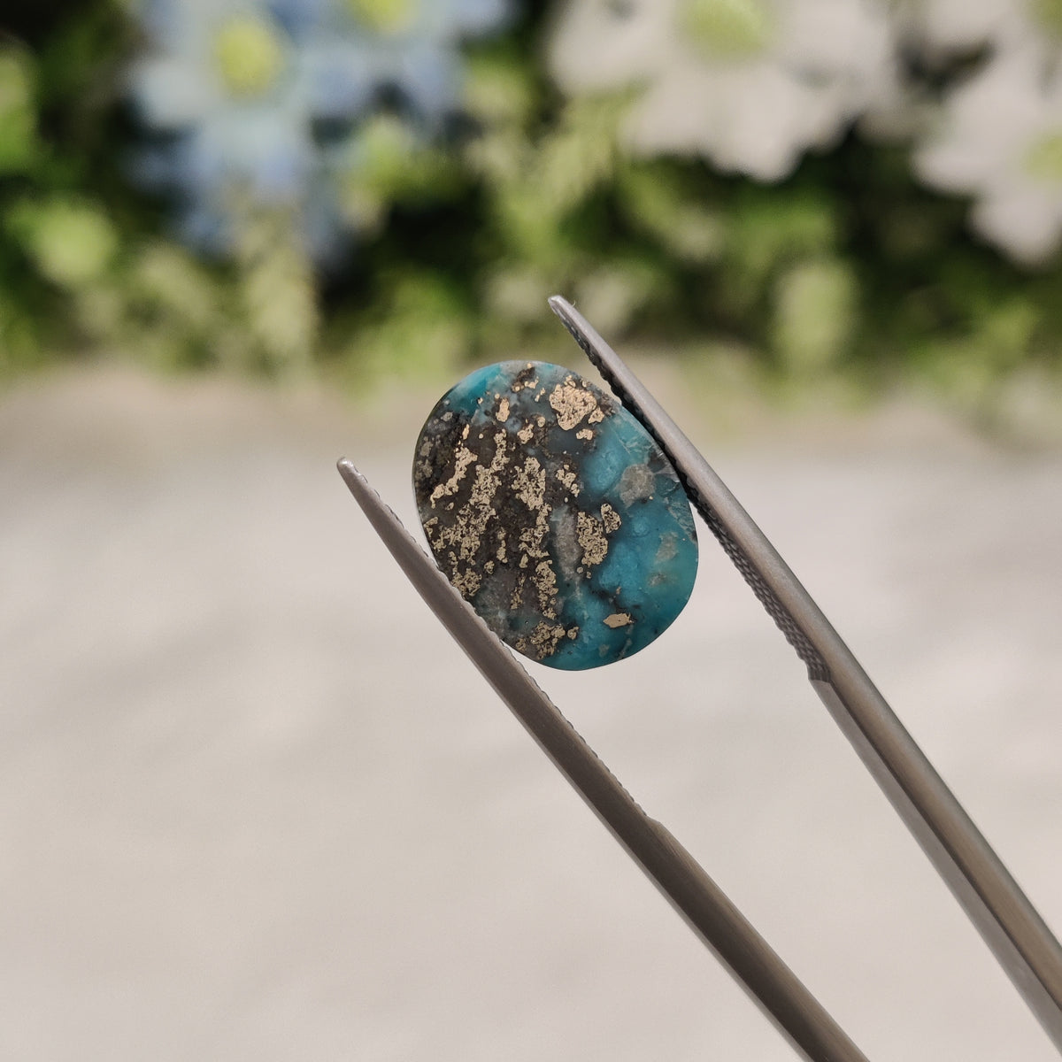 Natural Turquoise Gemstone (Firoza) TUR 89 9.82 Carat Certified