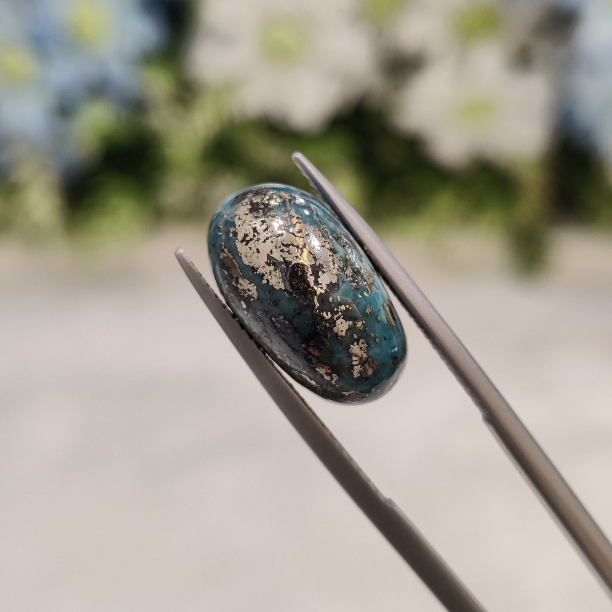 Natural Turquoise Gemstone (Firoza) TUR 68 9.23 Carat Certified