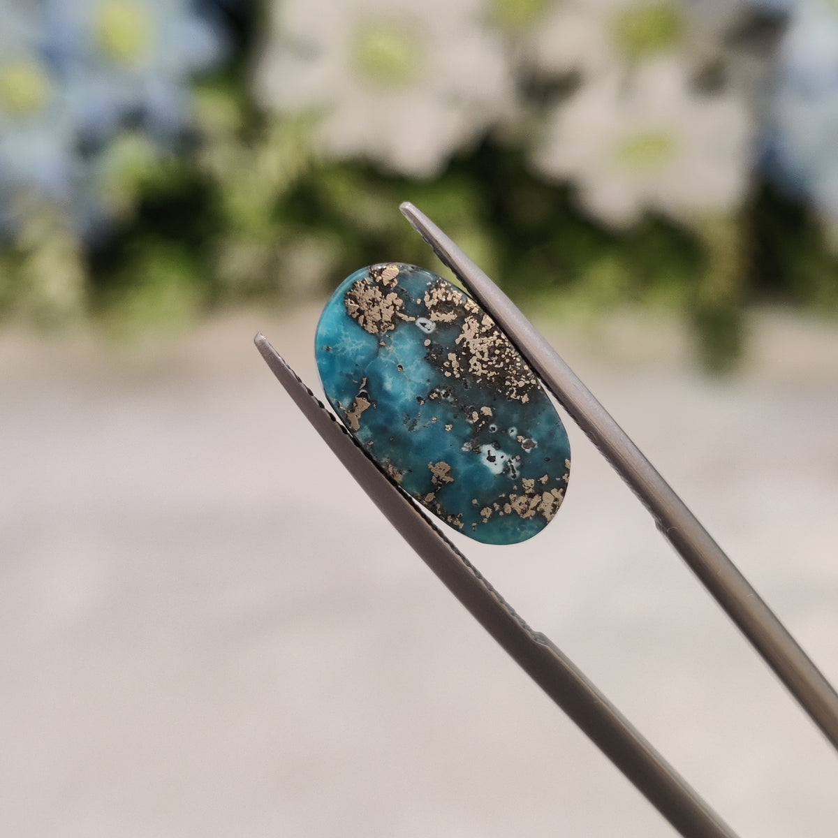 Natural Turquoise Gemstone (Firoza) TUR 68 9.23 Carat Certified