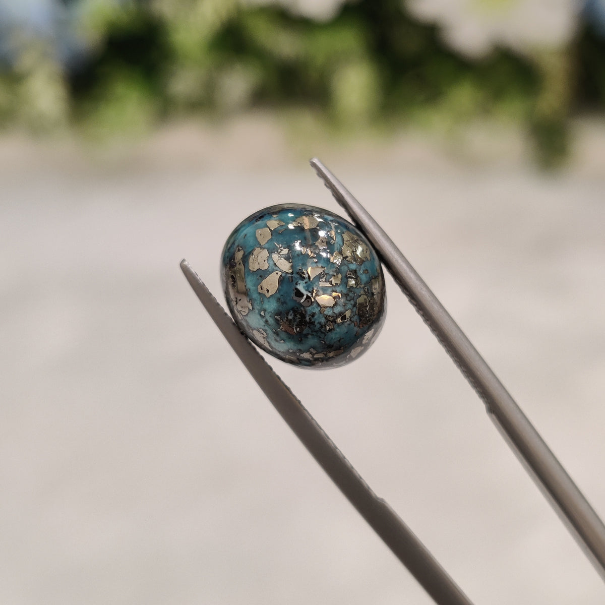 Natural Turquoise Gemstone (Firoza) TUR 91 9.58 Carat Certified