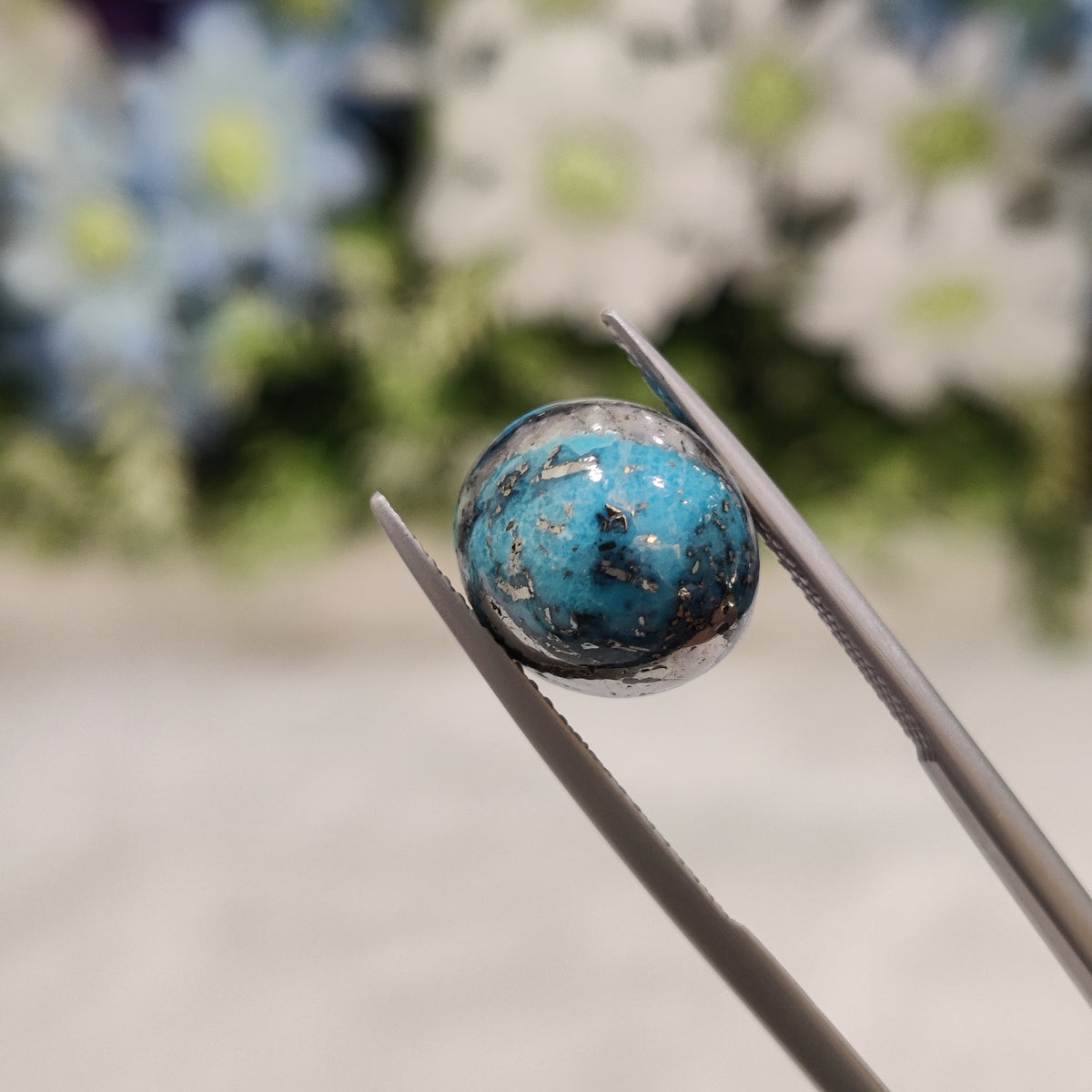 Natural Turquoise Gemstone (Firoza) TUR 130 9.89 Carat Certified