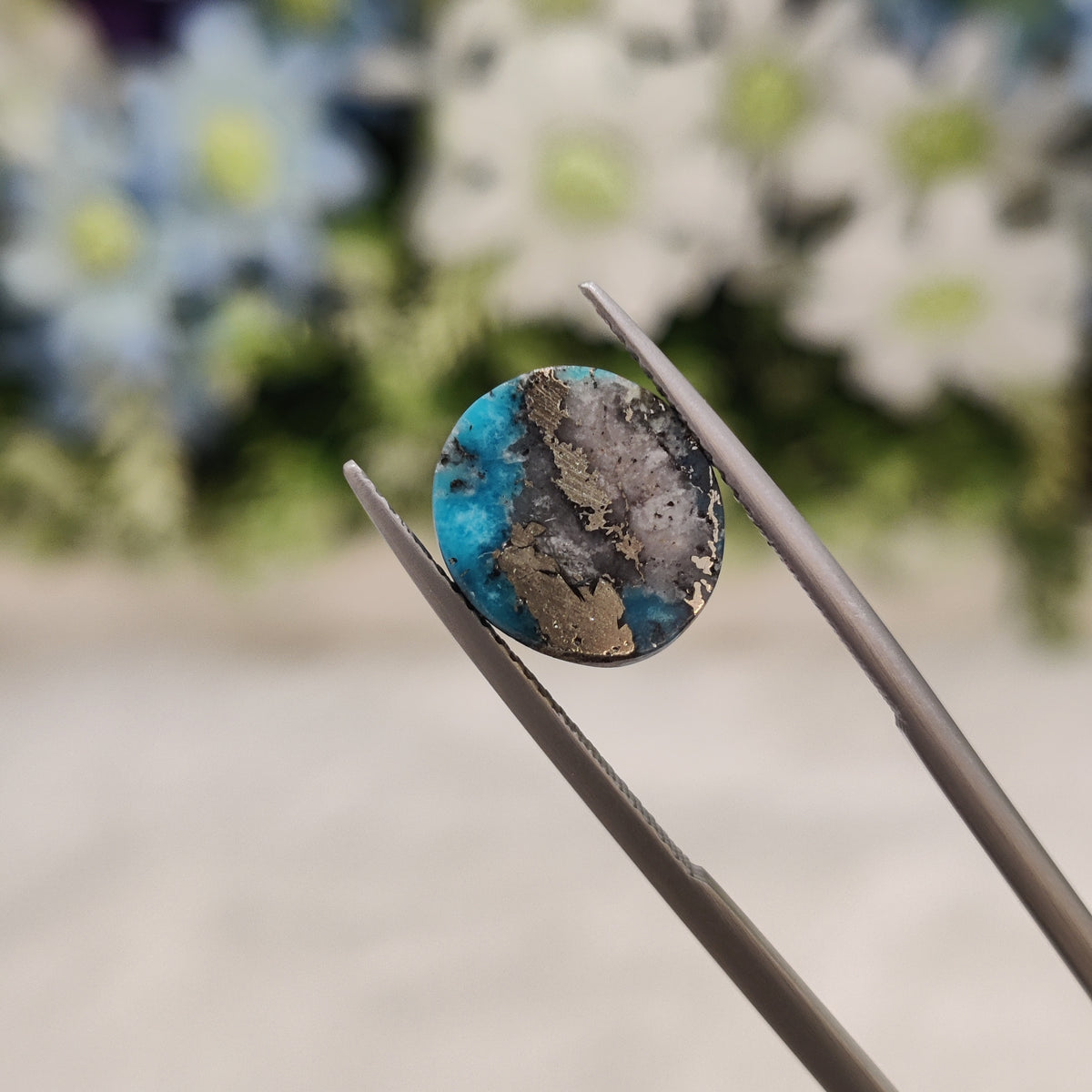 Natural Turquoise Gemstone (Firoza) TUR 130 9.89 Carat Certified