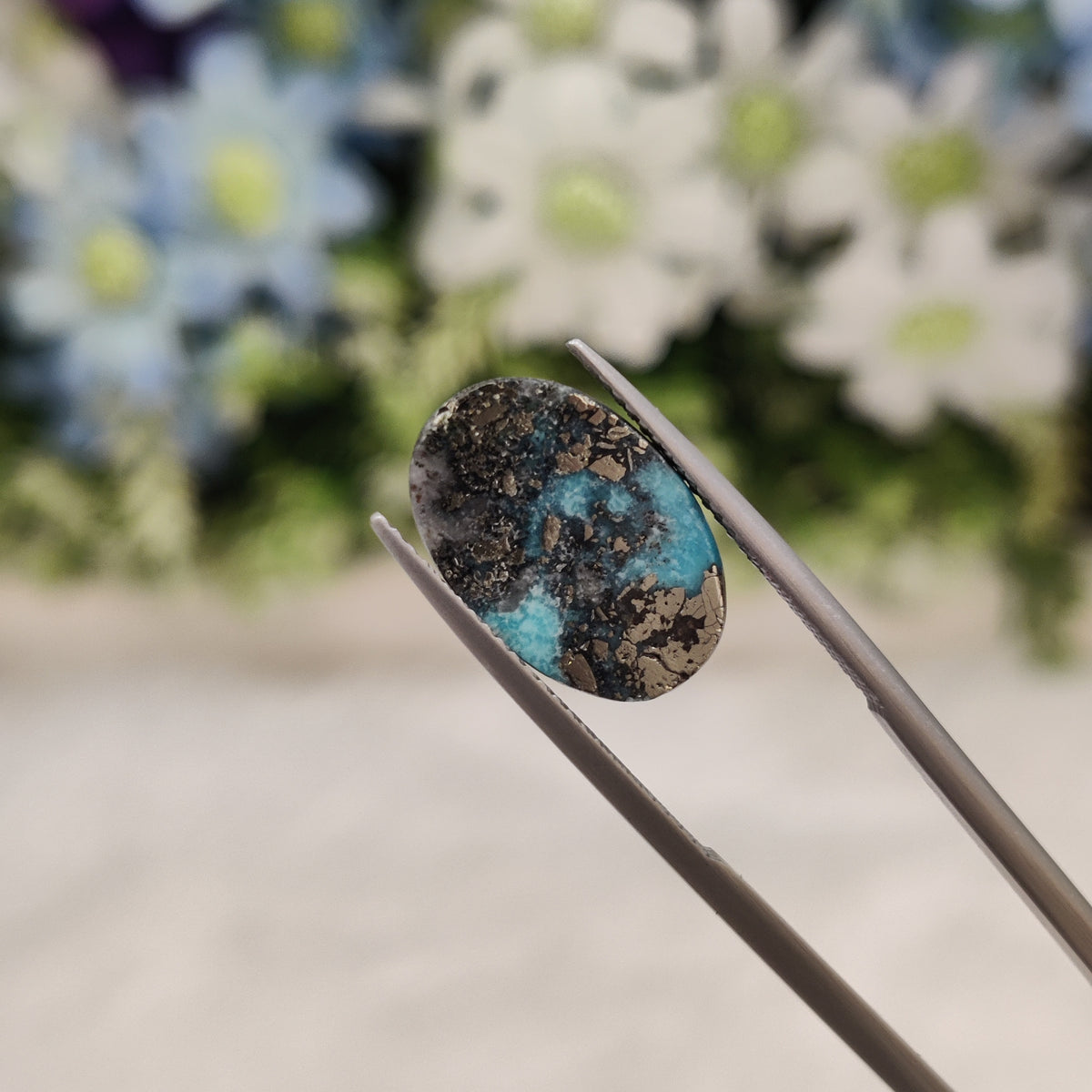 Natural Turquoise Gemstone (Firoza) TUR 187 9.38 Carat Certified