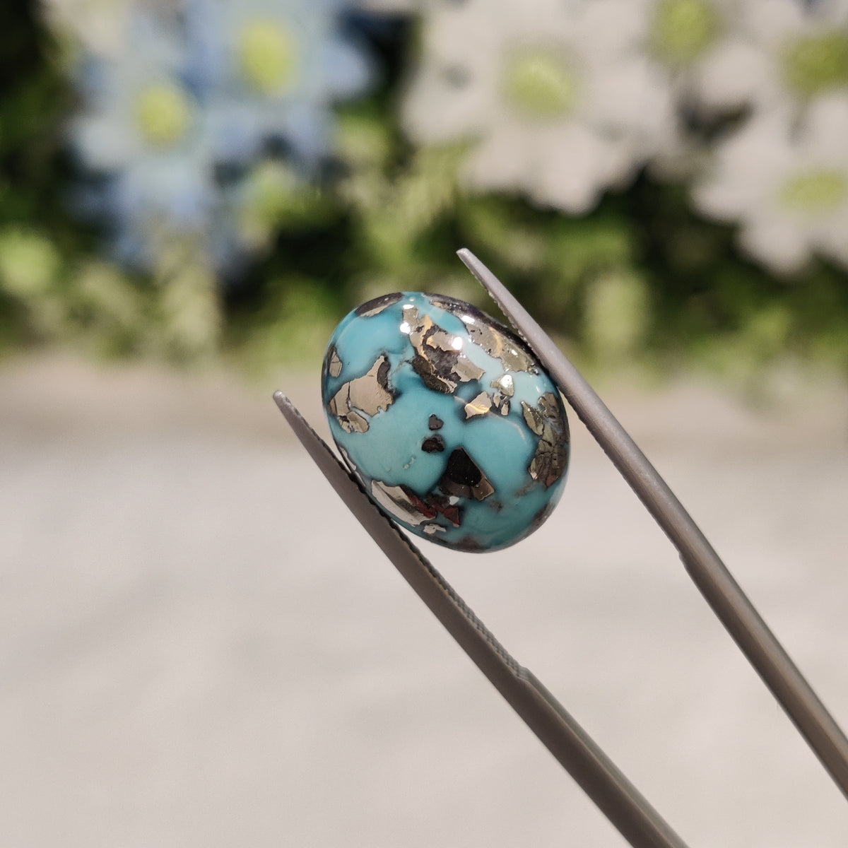Natural Turquoise Gemstone (Firoza) TUR 99 9.44 Carat Certified