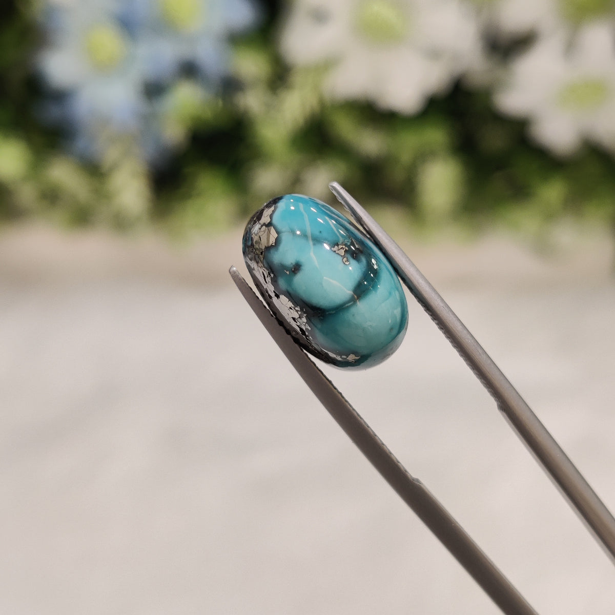 Natural Turquoise Gemstone (Firoza) TUR 163 9.28 Carat Certified