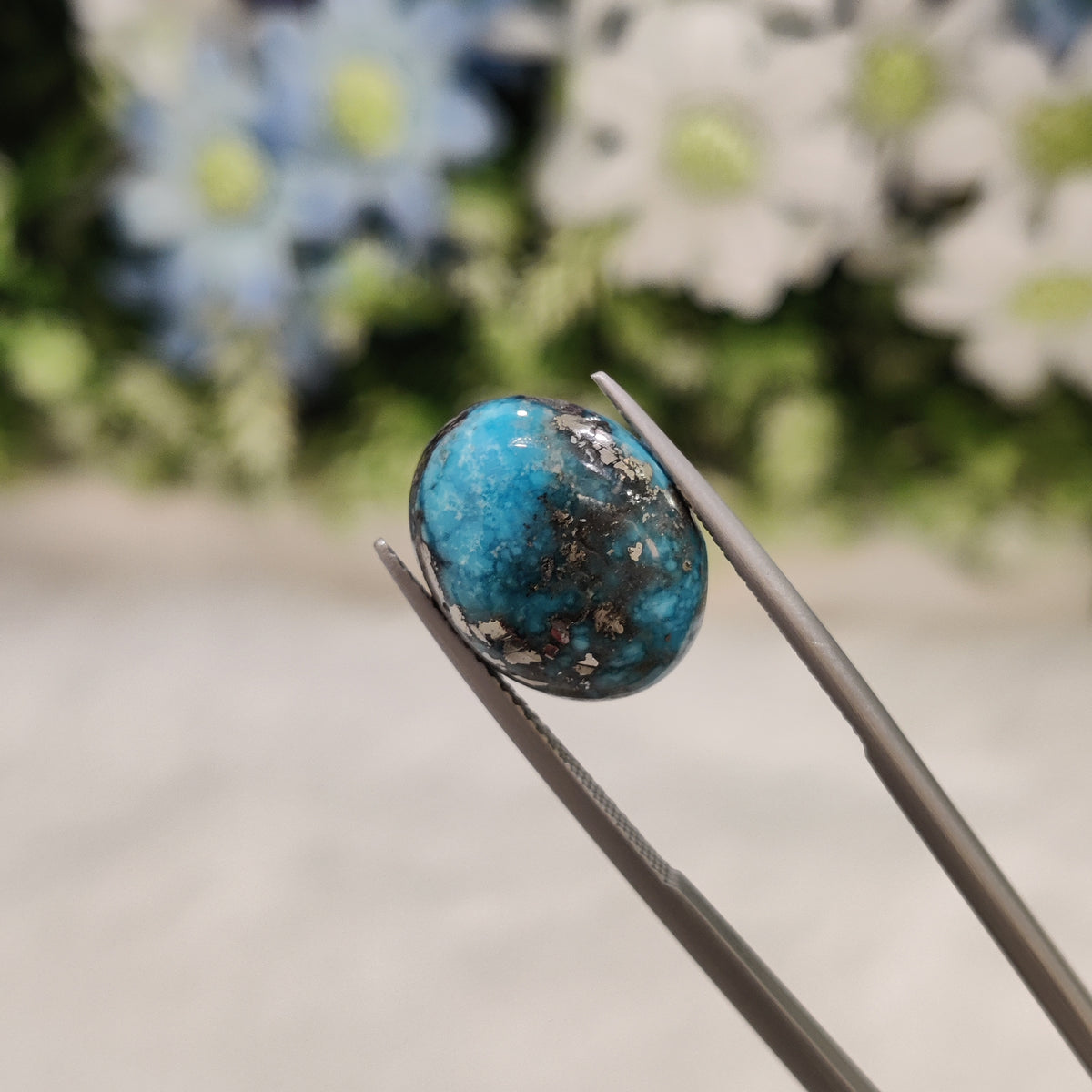 Natural Turquoise Gemstone (Firoza) TUR 129 9.37 Carat Certified