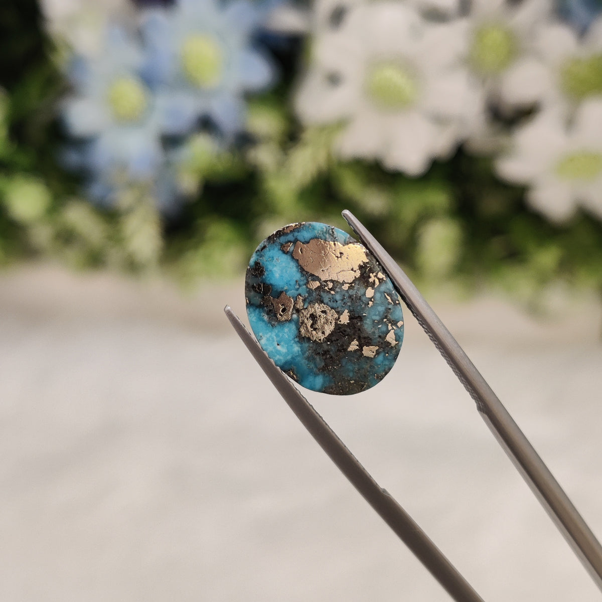 Natural Turquoise Gemstone (Firoza) TUR 129 9.37 Carat Certified