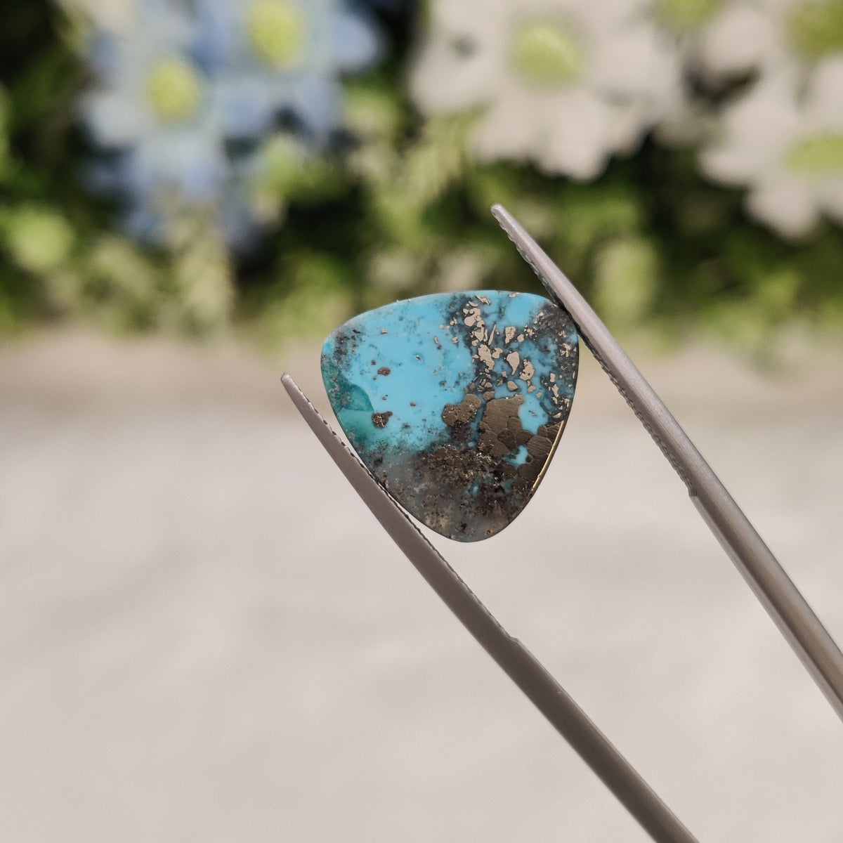 Natural Turquoise Gemstone (Firoza) TUR 196 9.6 Carat Certified