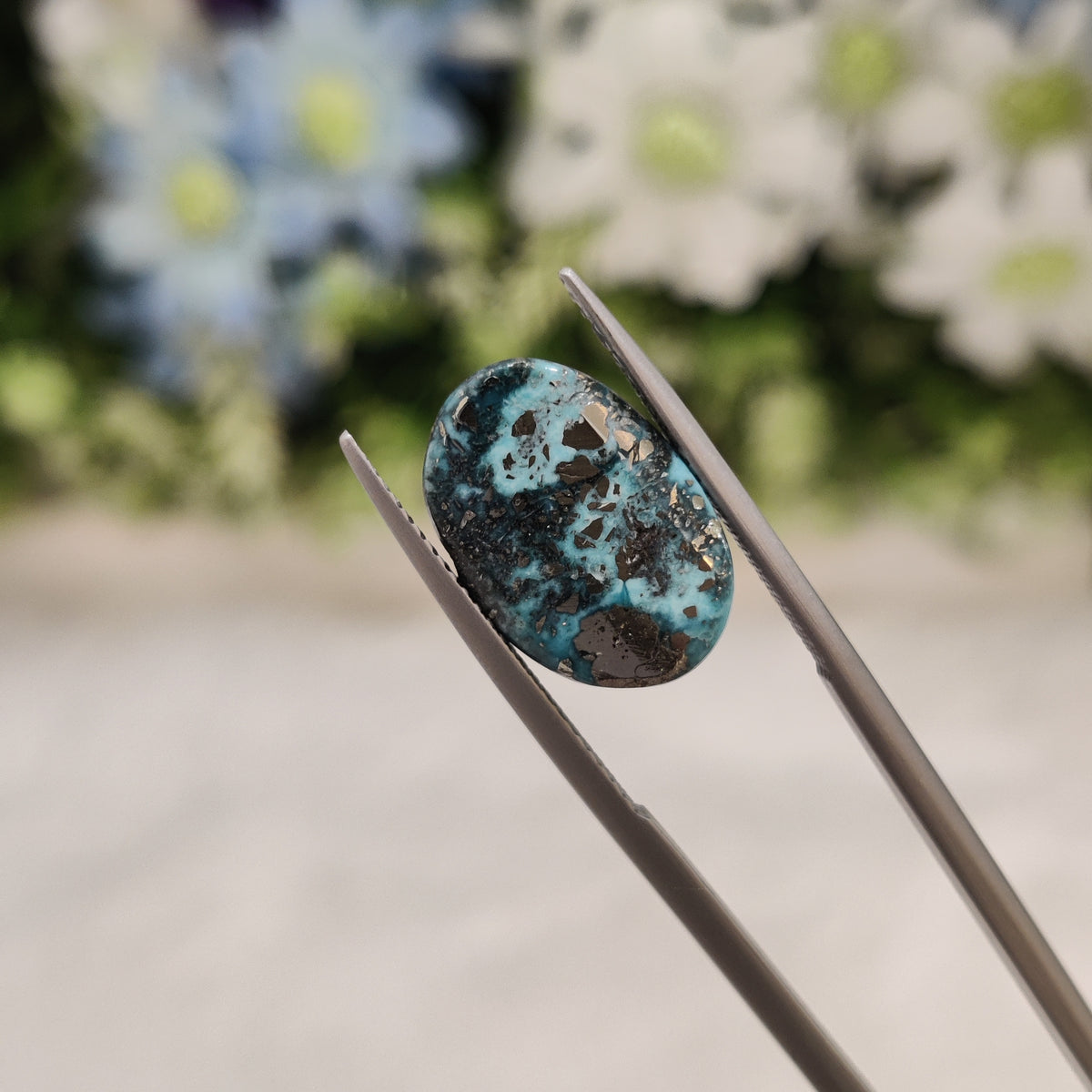 Natural Turquoise Gemstone (Firoza) TUR 170 9.48 Carat Certified