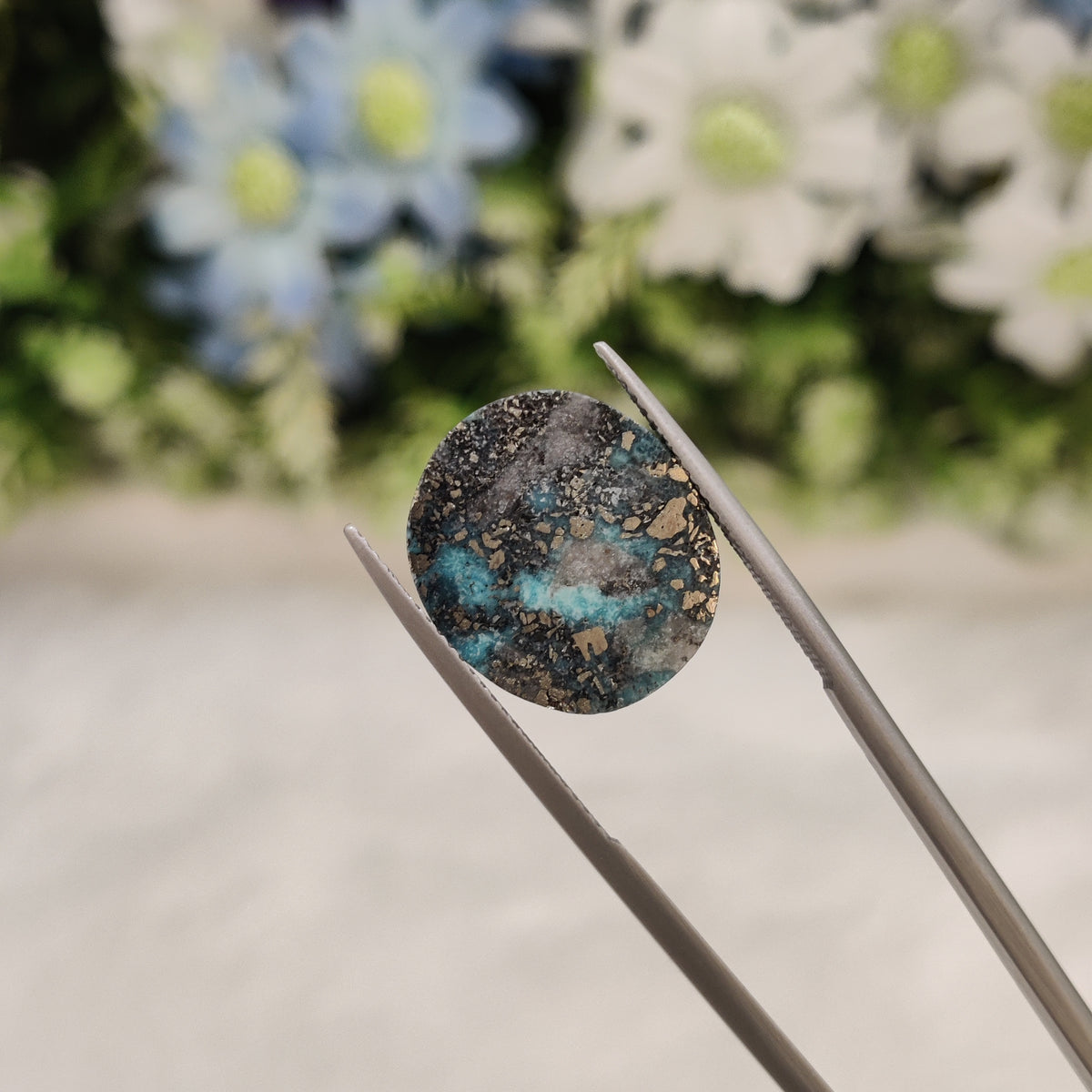 Natural Turquoise Gemstone (Firoza) TUR 88 9.65 Carat Certified