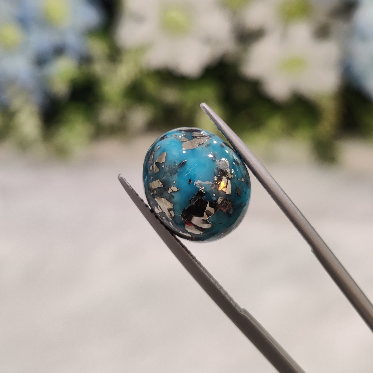 Natural Turquoise Gemstone (Firoza) TUR 158 8.97 Carat Certified