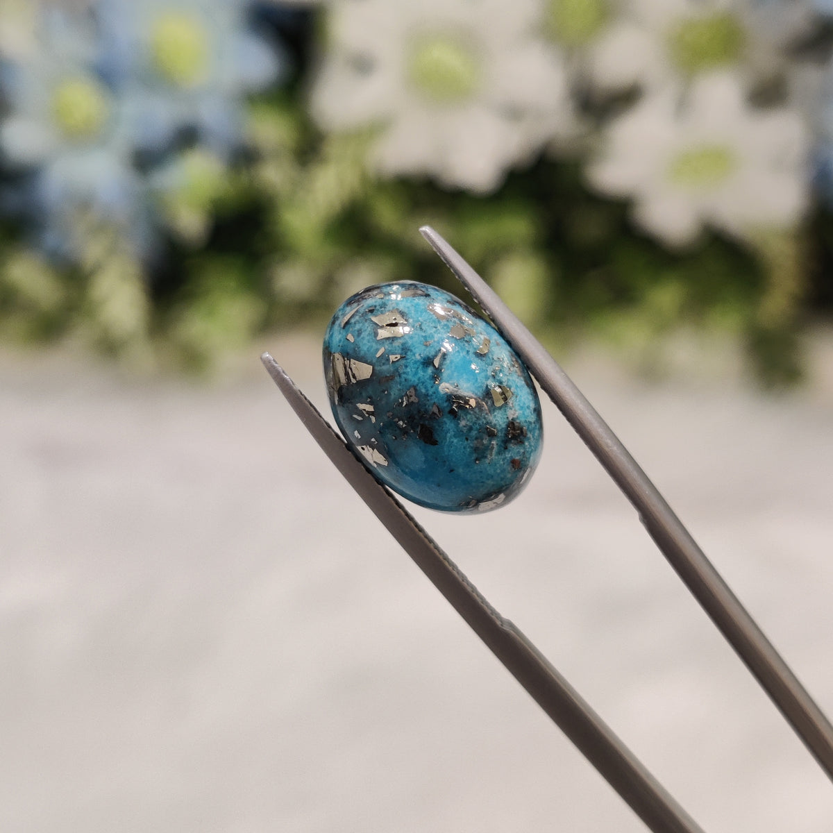 Natural Turquoise Gemstone (Firoza) TUR 118 8.92 Carat Certified