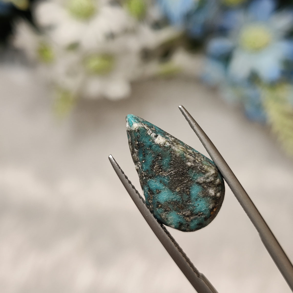 Natural Turquoise Gemstone (Firoza) TUR 52 6.65 Carat Certified