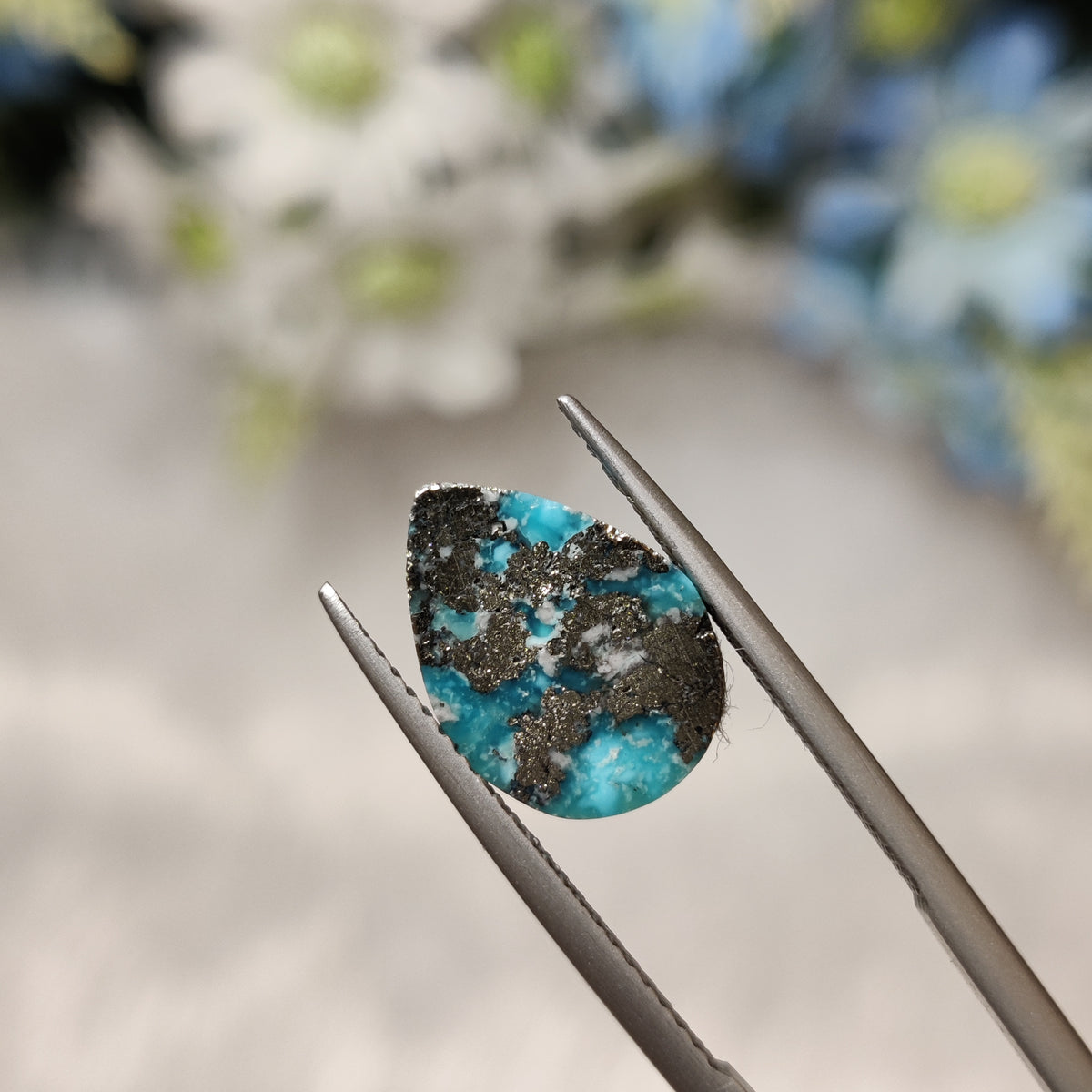Natural Turquoise Gemstone (Firoza) TUR 209 6.77 Carat Certified
