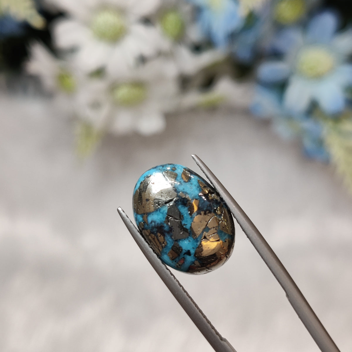 Natural Turquoise Gemstone (Firoza) TUR 111 6.94 Carat Certified