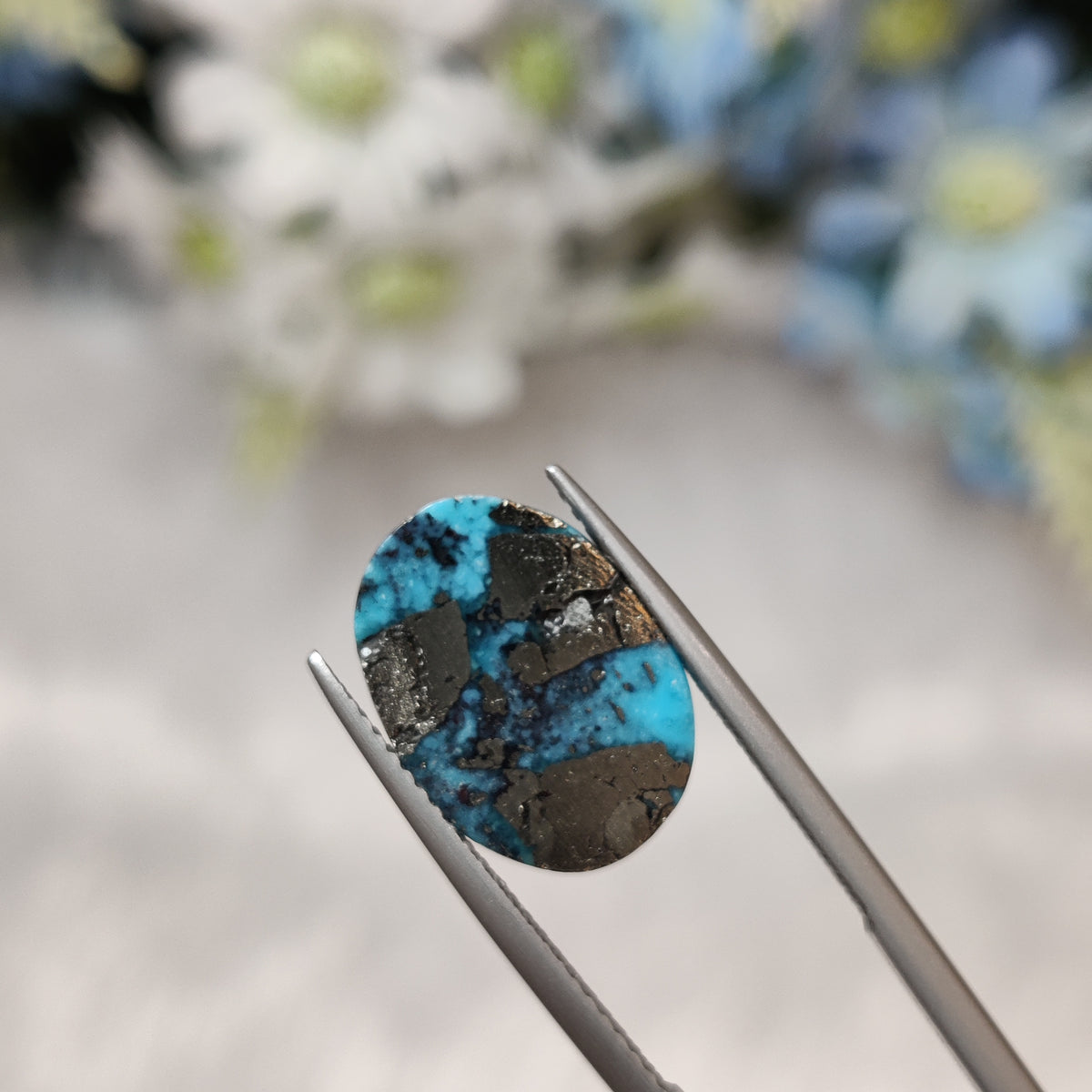 Natural Turquoise Gemstone (Firoza) TUR 111 6.94 Carat Certified
