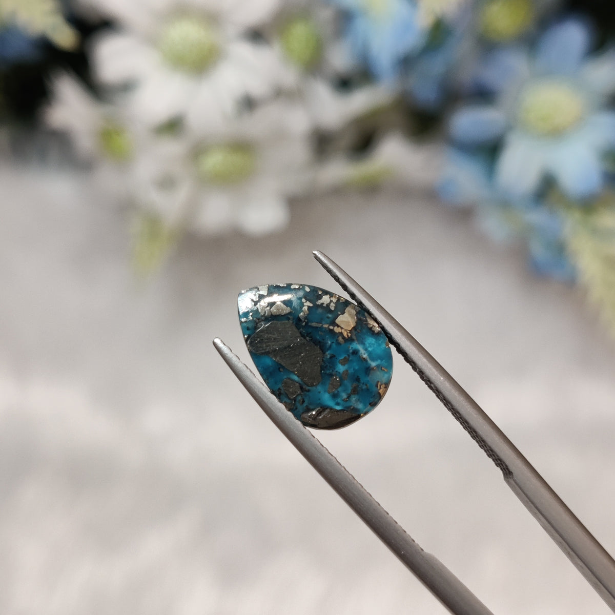 Natural Turquoise Gemstone (Firoza) TUR 218 6.68 Carat Certified