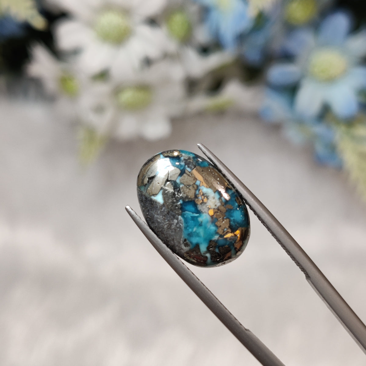 Natural Turquoise Gemstone (Firoza) TUR 79 6.7 Carat Certified