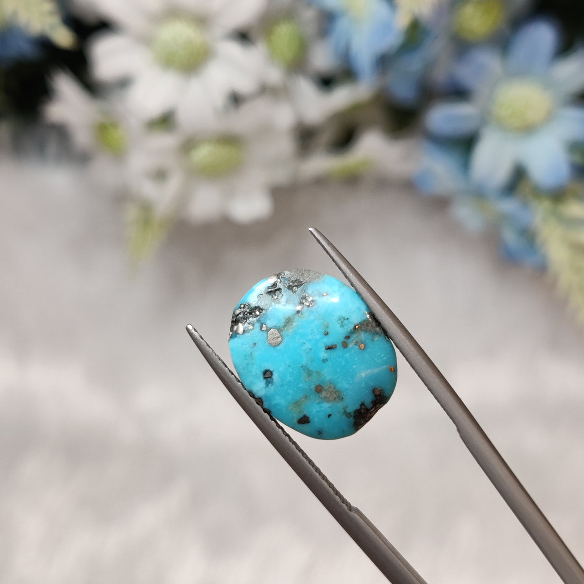 Natural Turquoise Gemstone (Firoza) TUR 36 6.68 Carat Certified