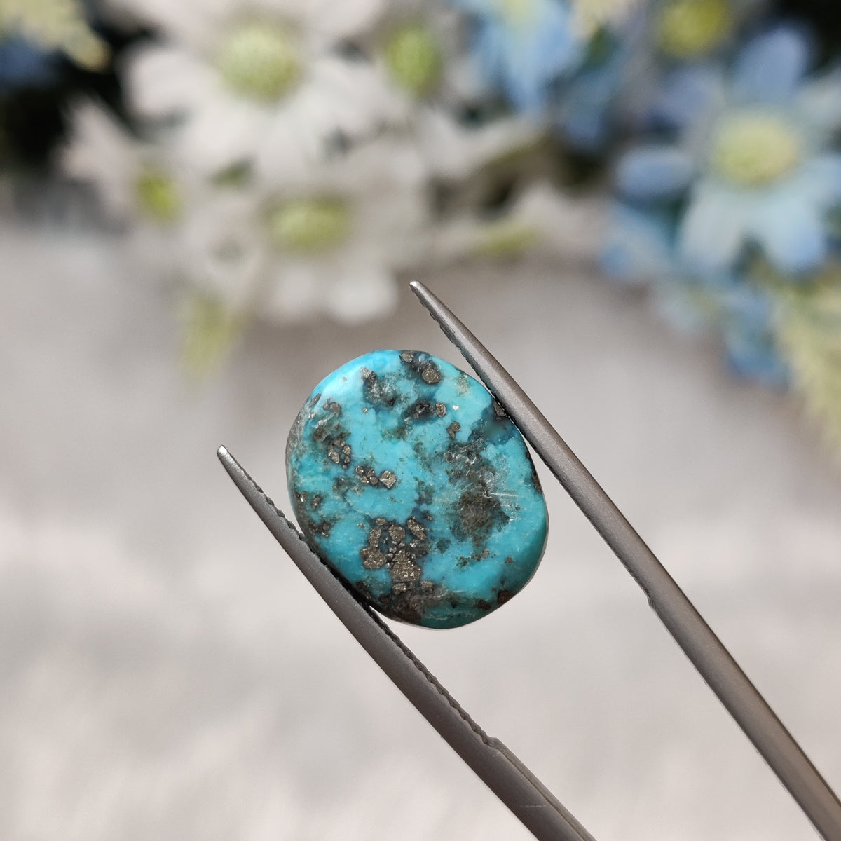 Natural Turquoise Gemstone (Firoza) TUR 36 6.68 Carat Certified