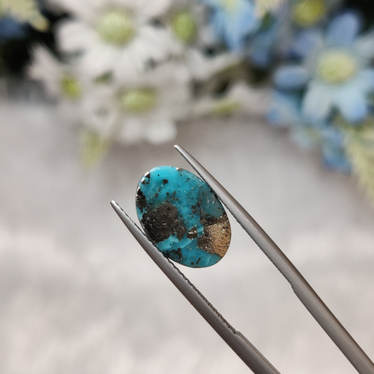 Natural Turquoise Gemstone (Firoza) TUR 124 6.41 Carat Certified