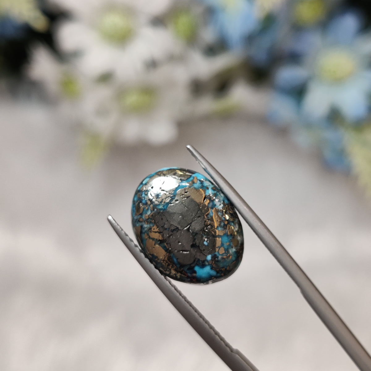 Natural Turquoise Gemstone (Firoza) TUR 167 6.31 Carat Certified