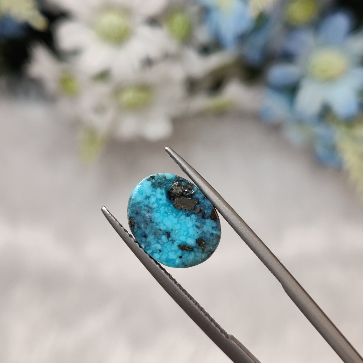 Natural Turquoise Gemstone (Firoza) TUR 174 6.2 Carat Certified