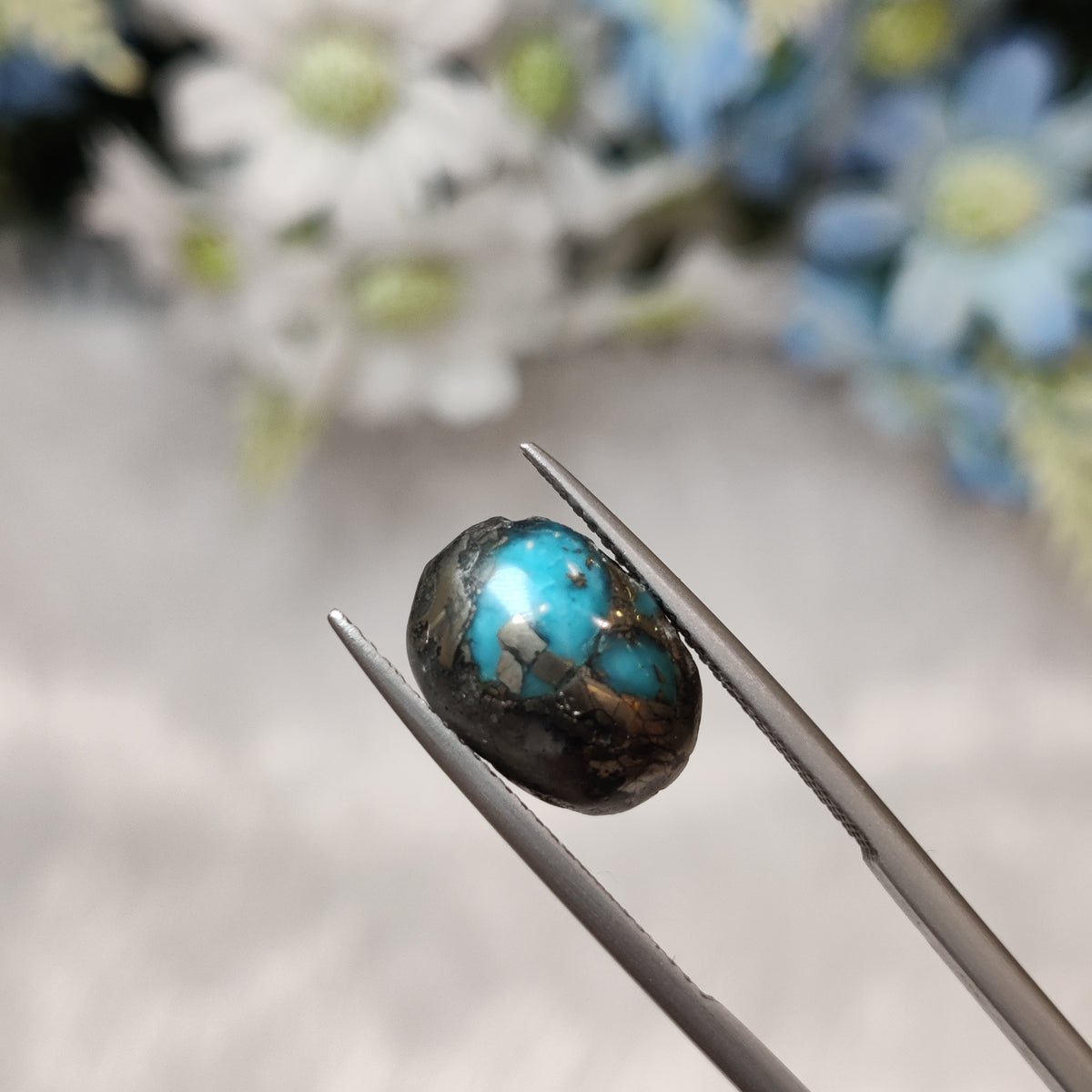 Natural Turquoise Gemstone (Firoza) TUR 24 6.43 Carat Certified