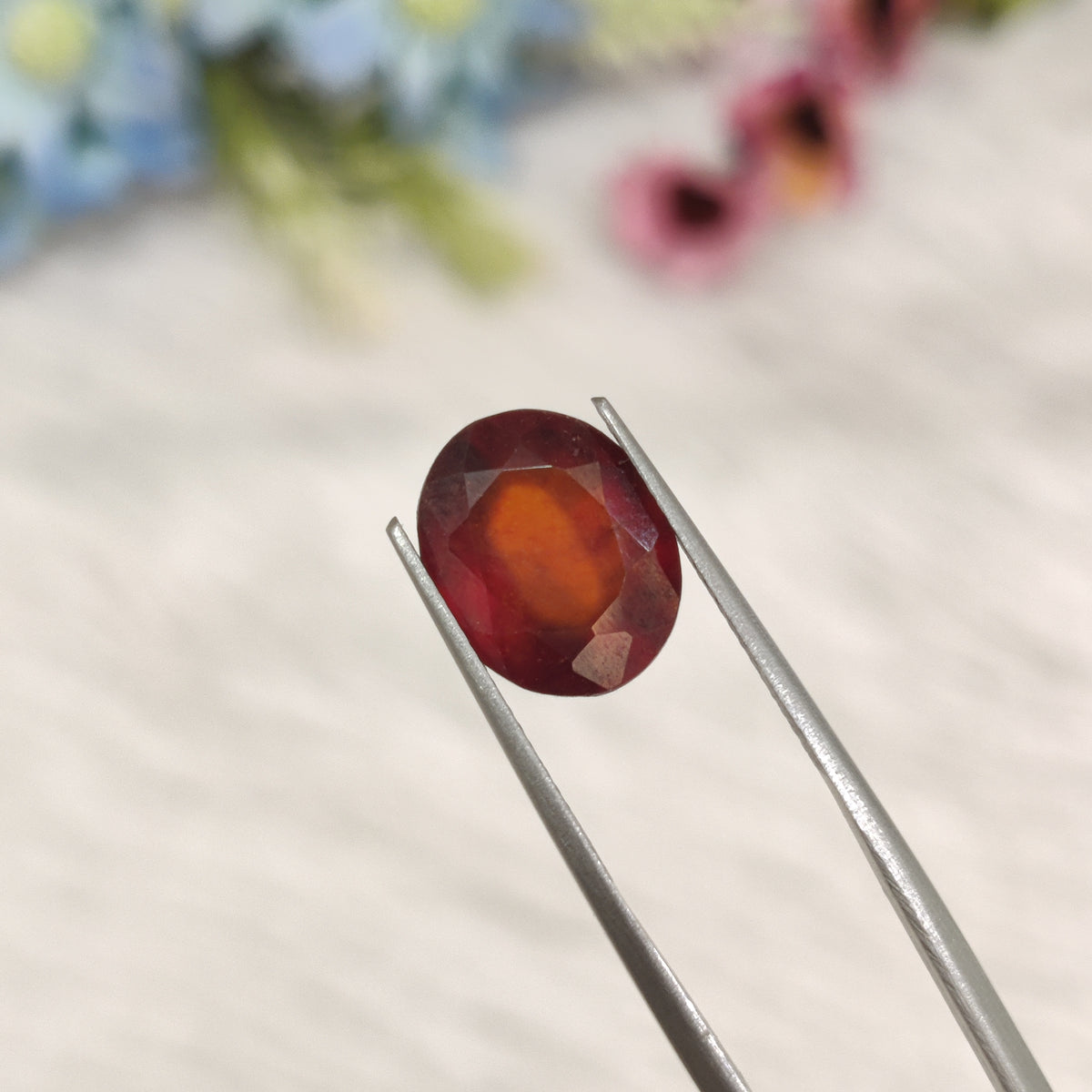 Natural Hessonite Garnet (Gomed) | HG 32 | 5.47 Carat | Certified