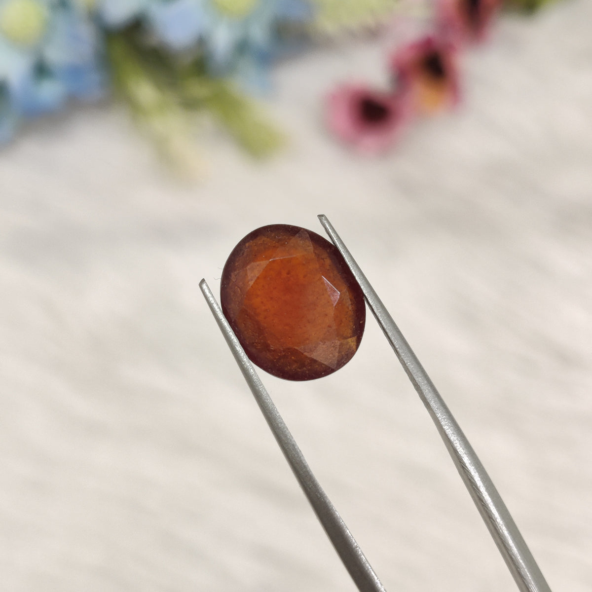Natural Hessonite Garnet (Gomed) | HG 41 | 5.5 Carat | Certified