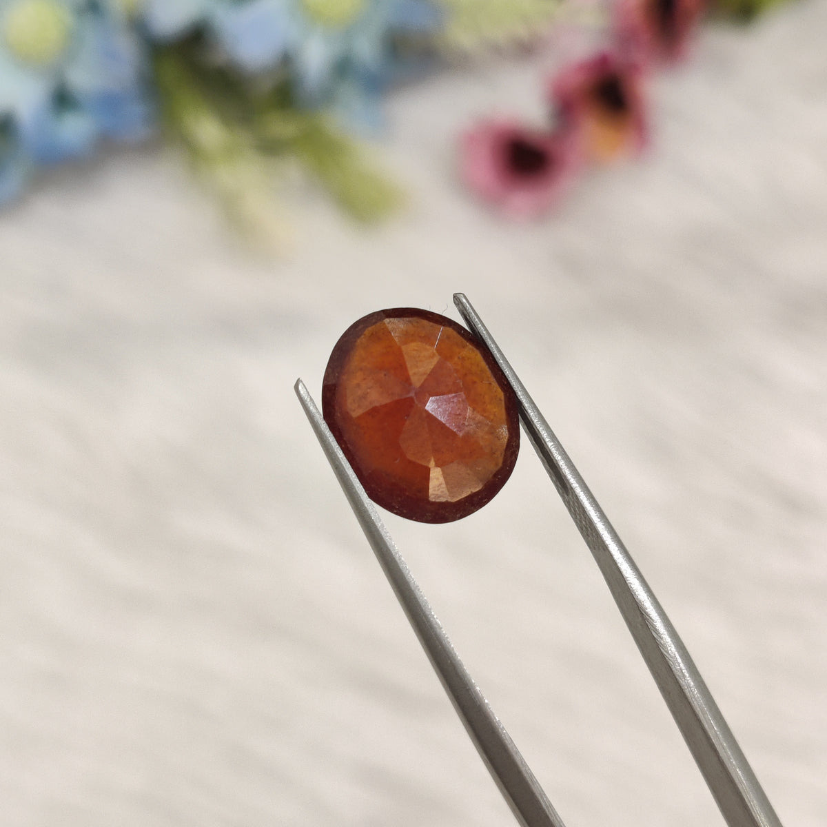 Natural Hessonite Garnet (Gomed) | HG 41 | 5.5 Carat | Certified