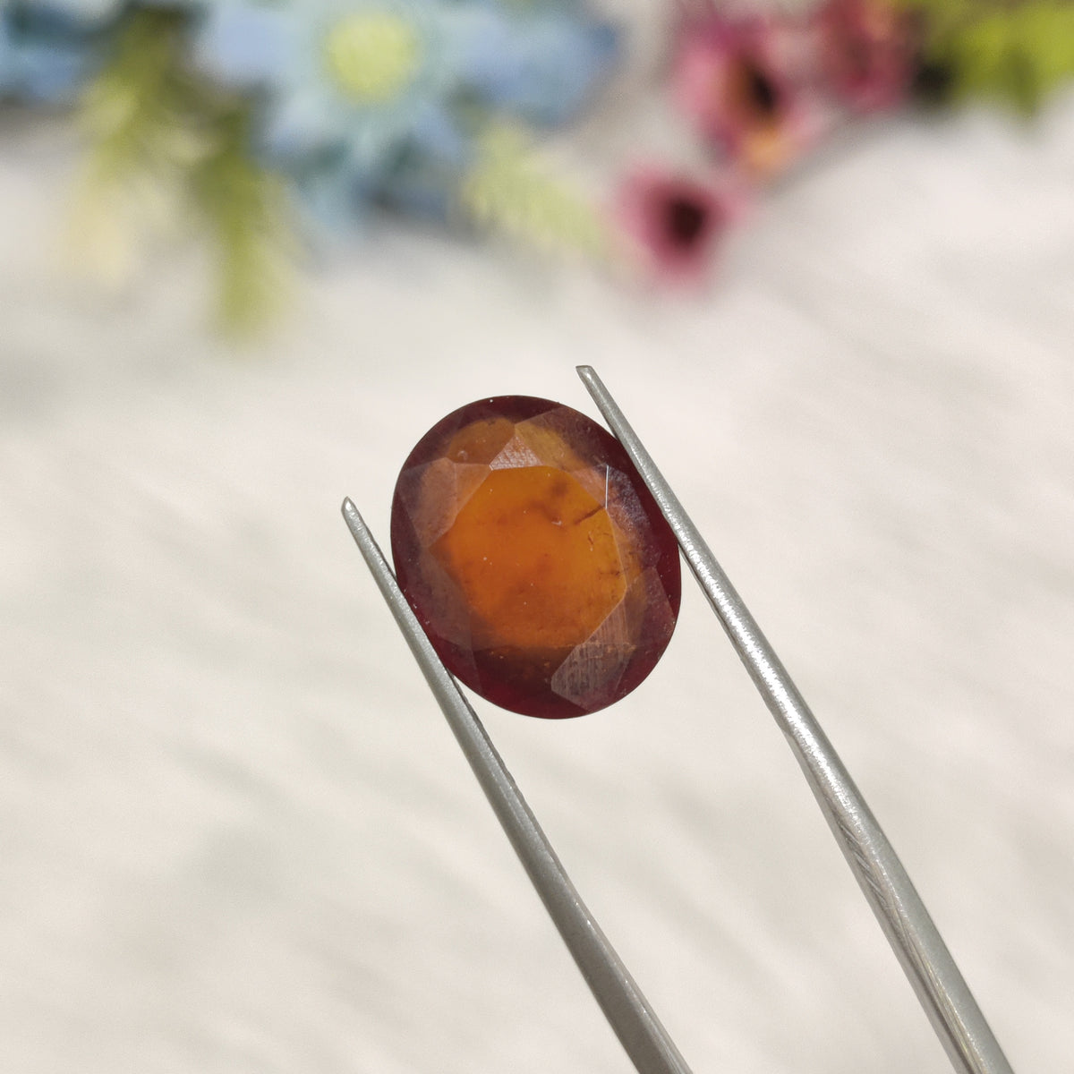 Natural Hessonite Garnet (Gomed) | HG 55 | 6.42 Carat | Certified
