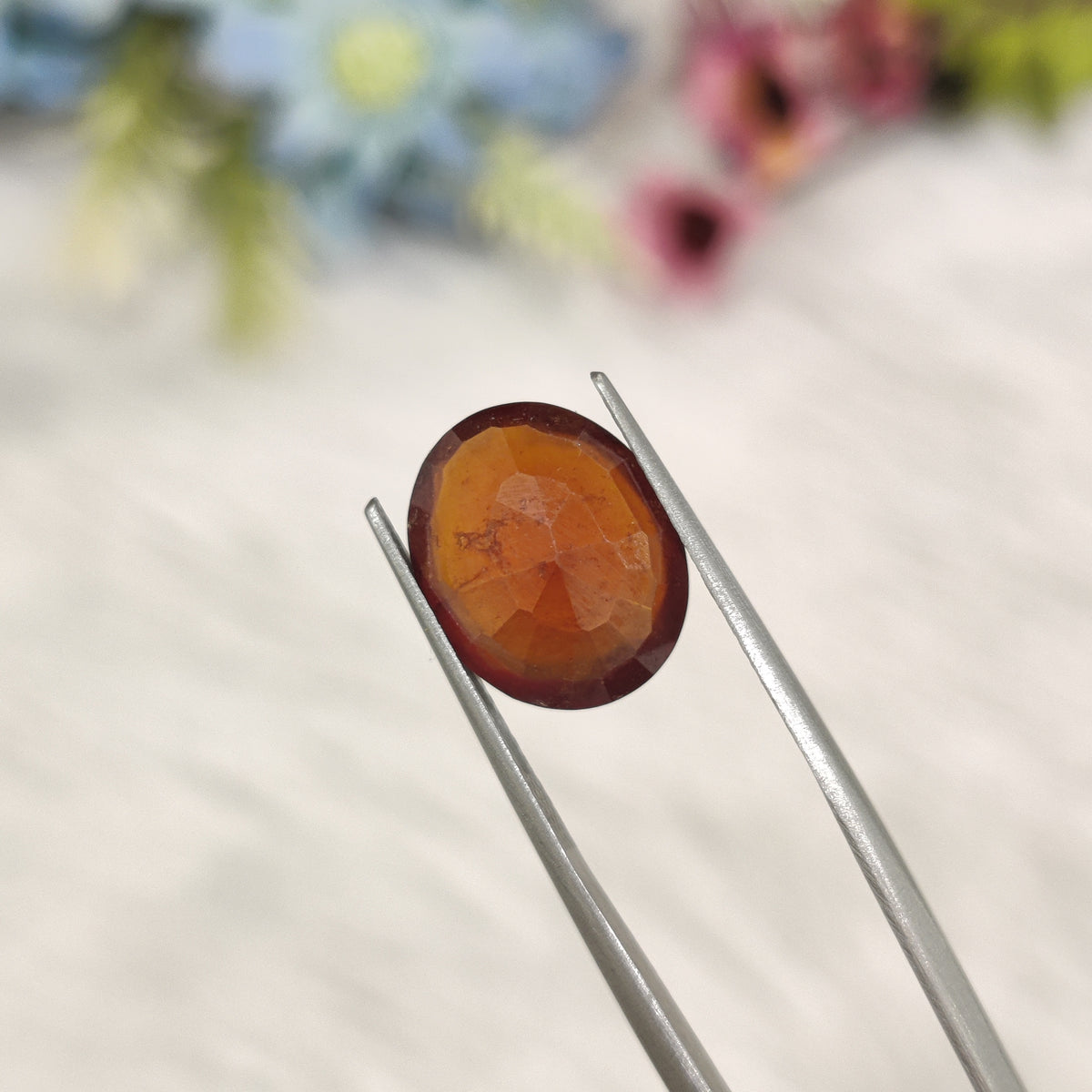Natural Hessonite Garnet (Gomed) | HG 55 | 6.42 Carat | Certified