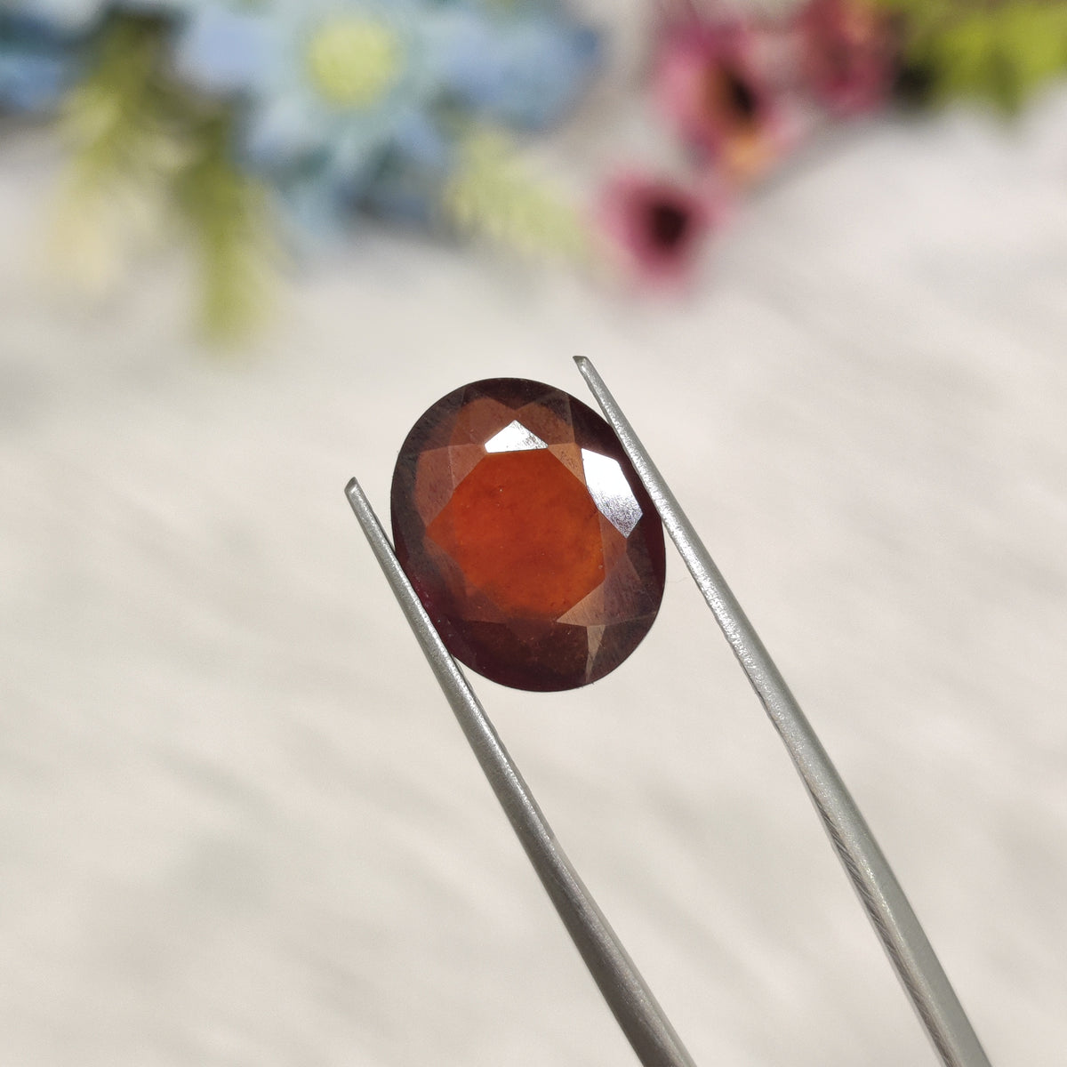 Natural Hessonite Garnet (Gomed) | HG 53 | 6.44 Carat | Certified