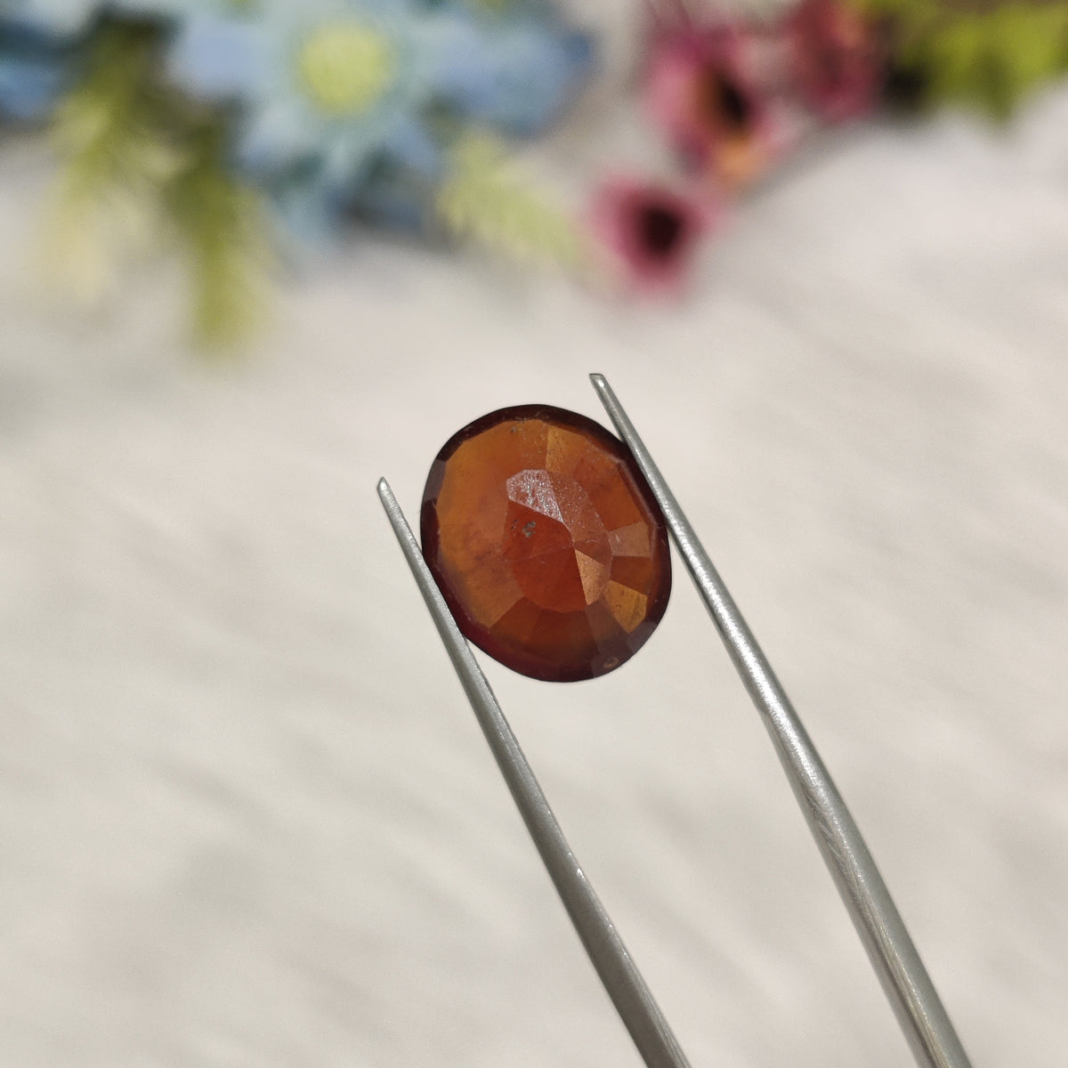 Natural Hessonite Garnet (Gomed) | HG 52 | 6.52 Carat | Certified