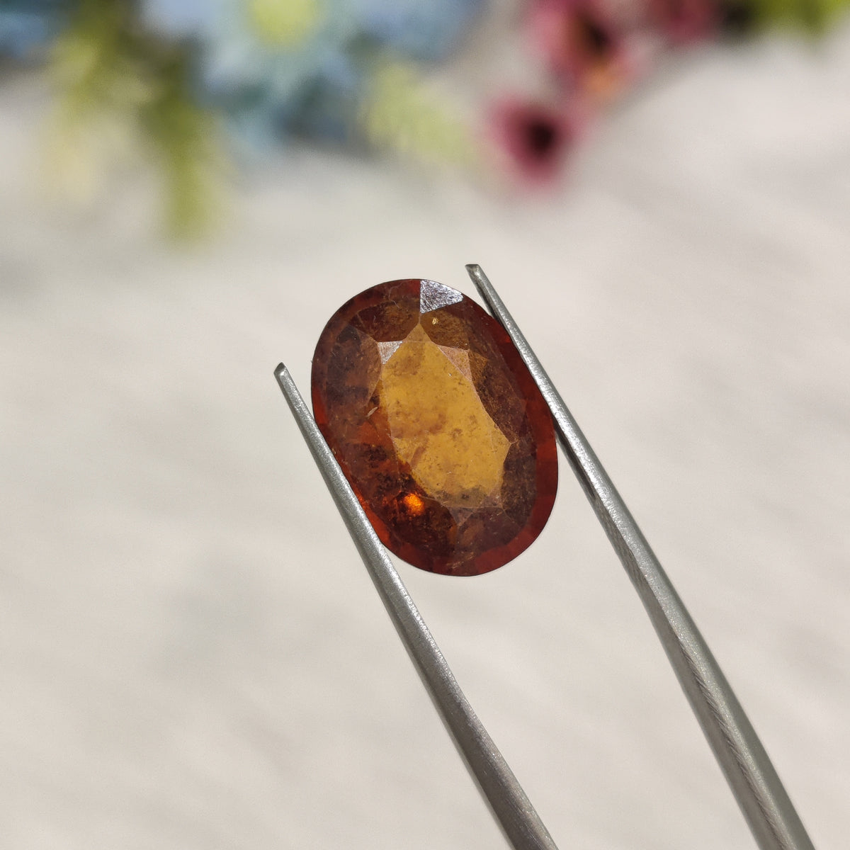 Natural Hessonite Garnet (Gomed) | HG 25 | 6.79 Carat | Certified