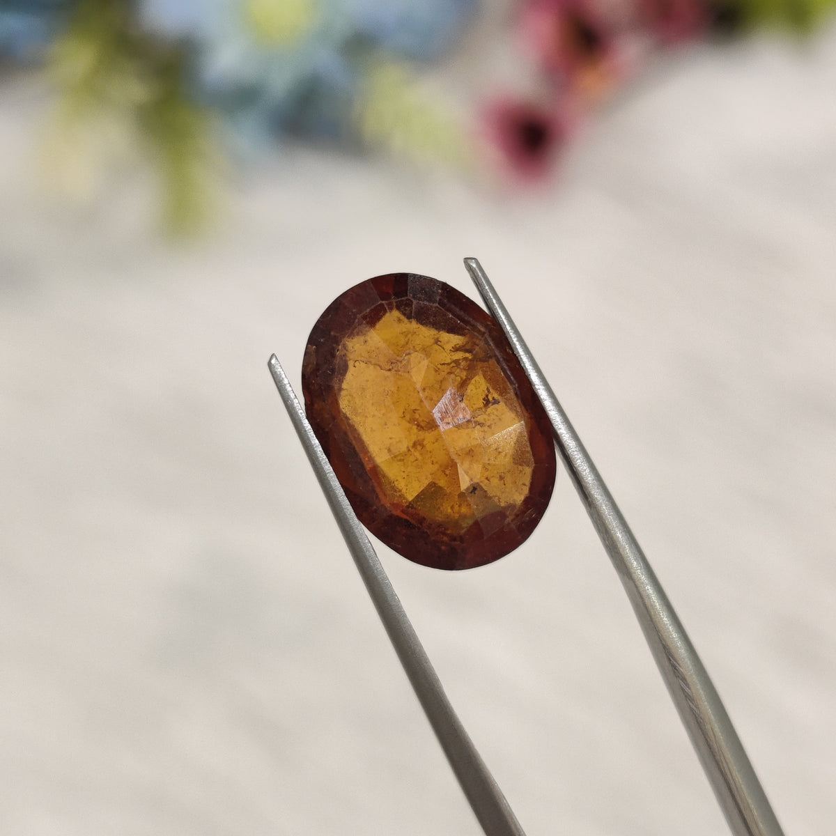 Natural Hessonite Garnet (Gomed) | HG 25 | 6.79 Carat | Certified