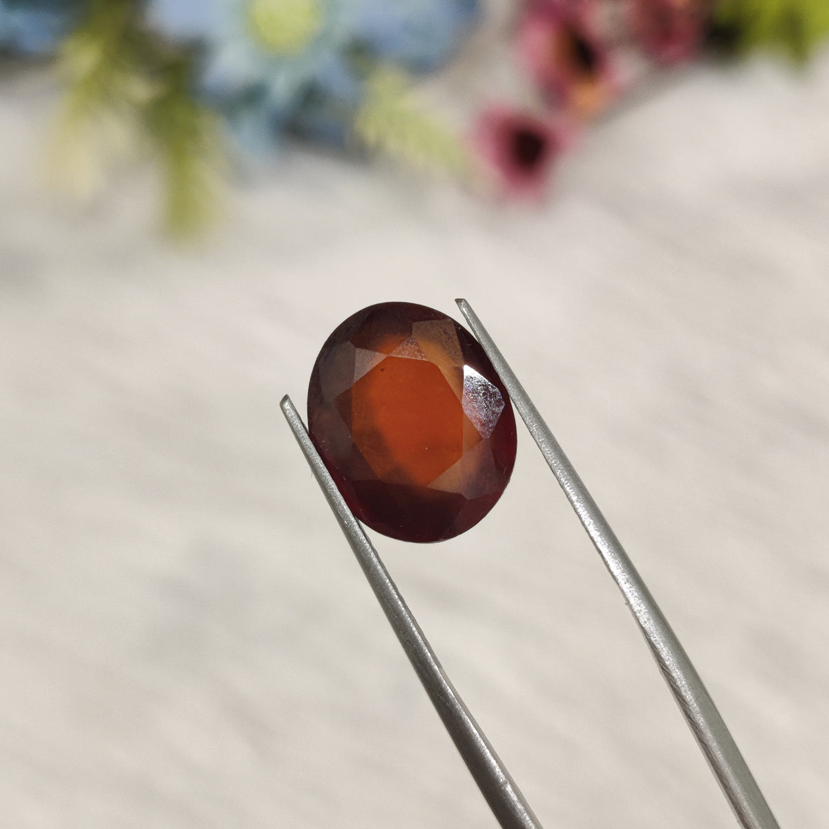 Natural Hessonite Garnet (Gomed) | HG 54 | 7.47 Carat | Certified