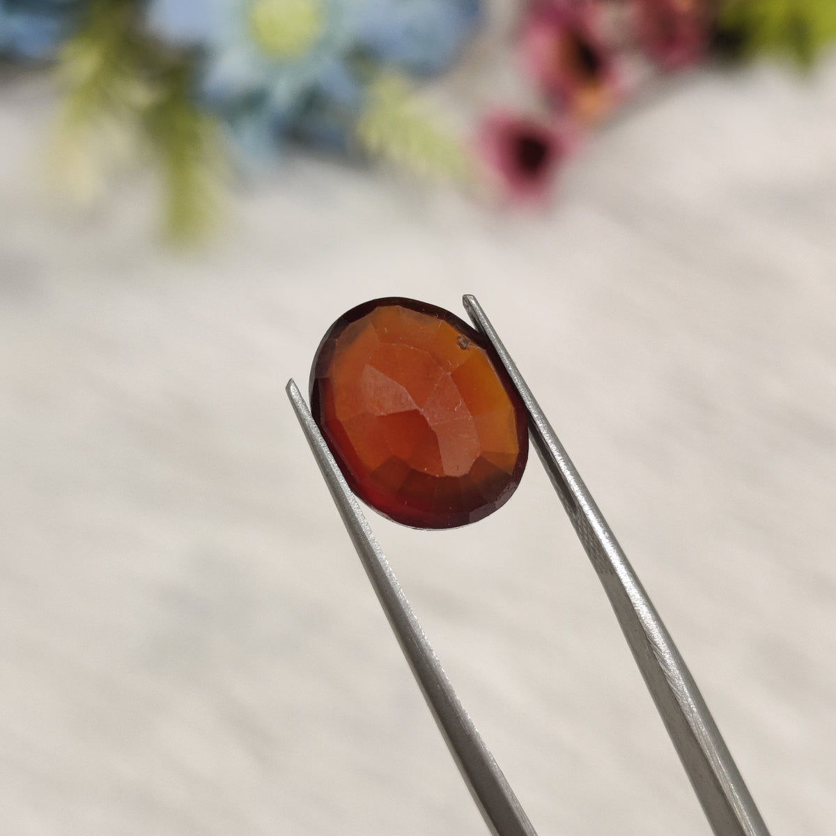 Natural Hessonite Garnet (Gomed) | HG 54 | 7.47 Carat | Certified