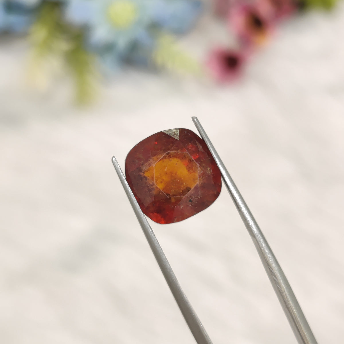 Natural Hessonite Garnet (Gomed) | HG 4 | 9.37 Carat | Certified