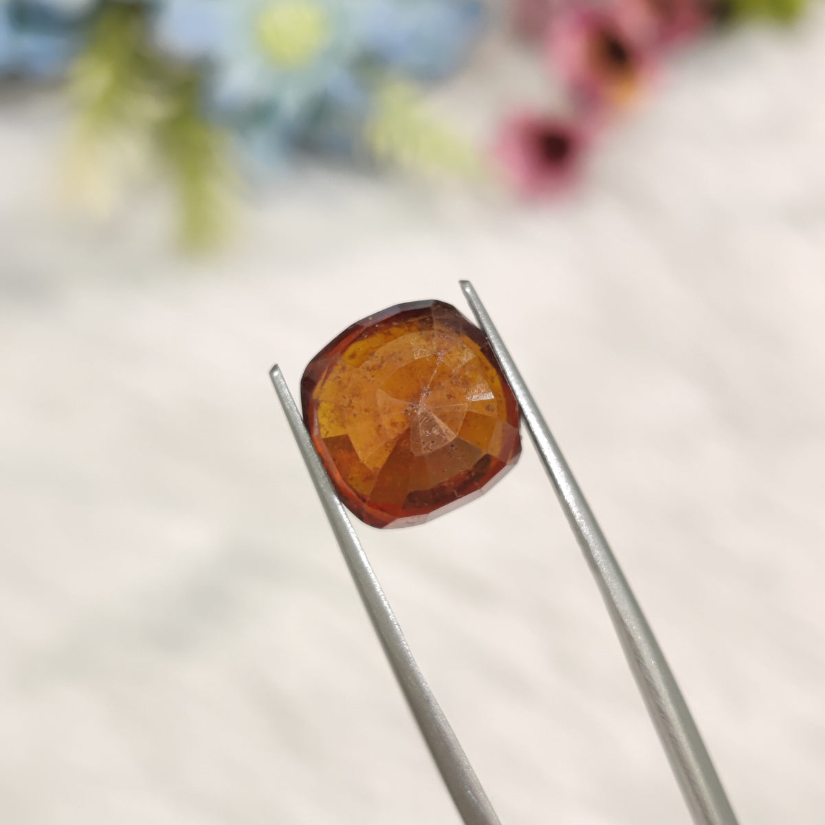 Natural Hessonite Garnet (Gomed) | HG 4 | 9.37 Carat | Certified