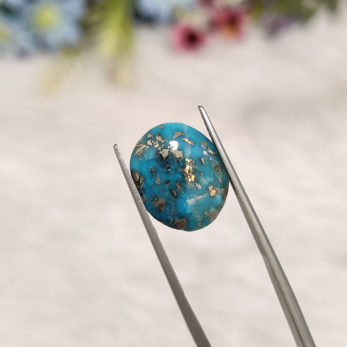 Natural Turquoise Gemstone (Firoza) TUR 169 6.64 Carat Certified