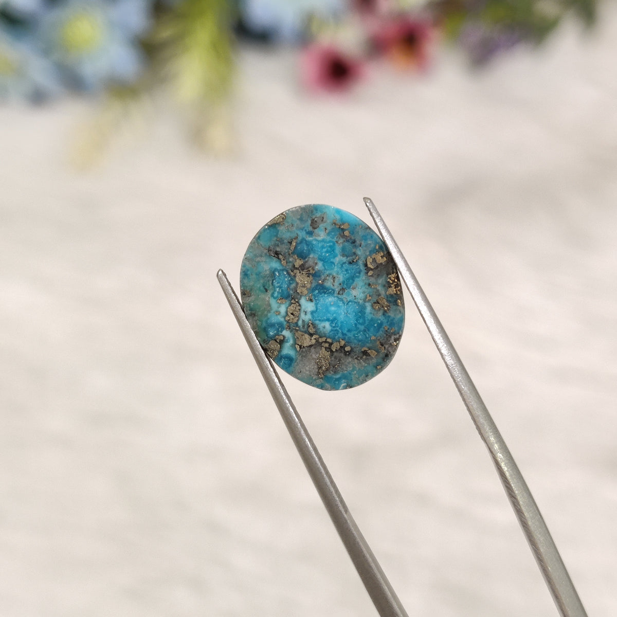 Natural Turquoise Gemstone (Firoza) TUR 168 7.28 Carat Certified