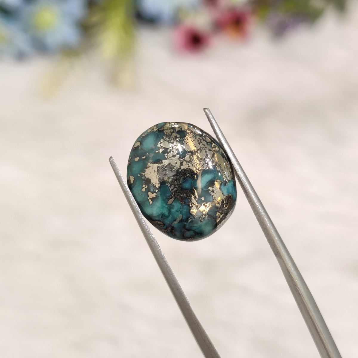 Natural Turquoise Gemstone (Firoza) TUR 180 7.16 Carat Certified
