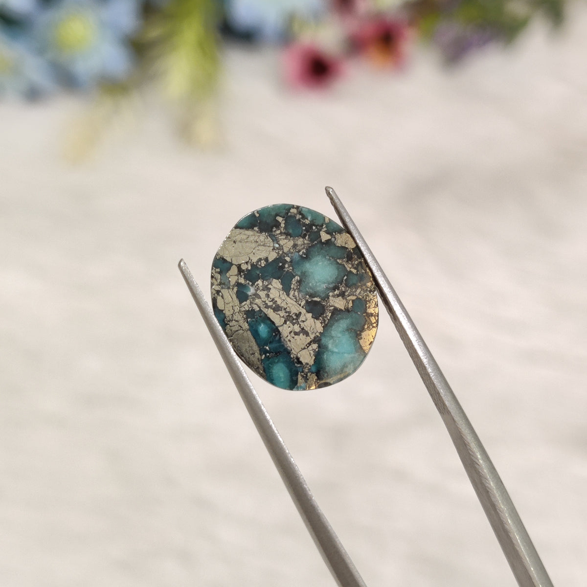 Natural Turquoise Gemstone (Firoza) TUR 180 7.16 Carat Certified