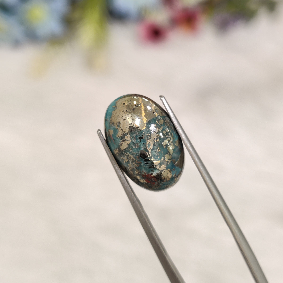 Natural Turquoise Gemstone (Firoza) TUR 93 8.43 Carat Certified