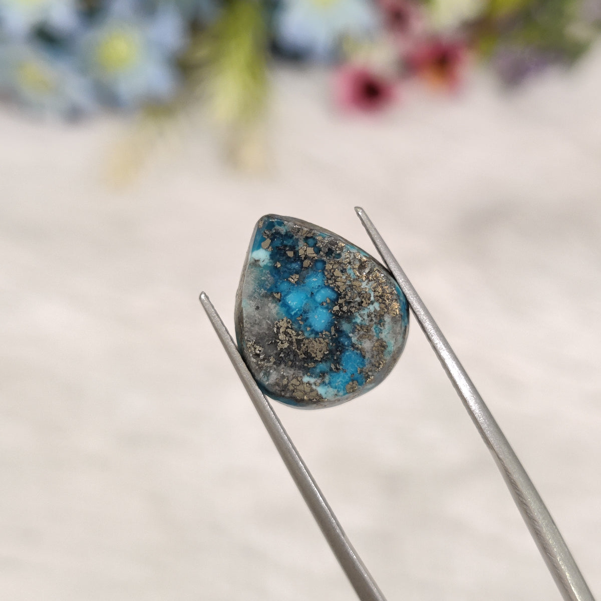 Natural Turquoise Gemstone (Firoza) TUR 212 8.82 Carat Certified