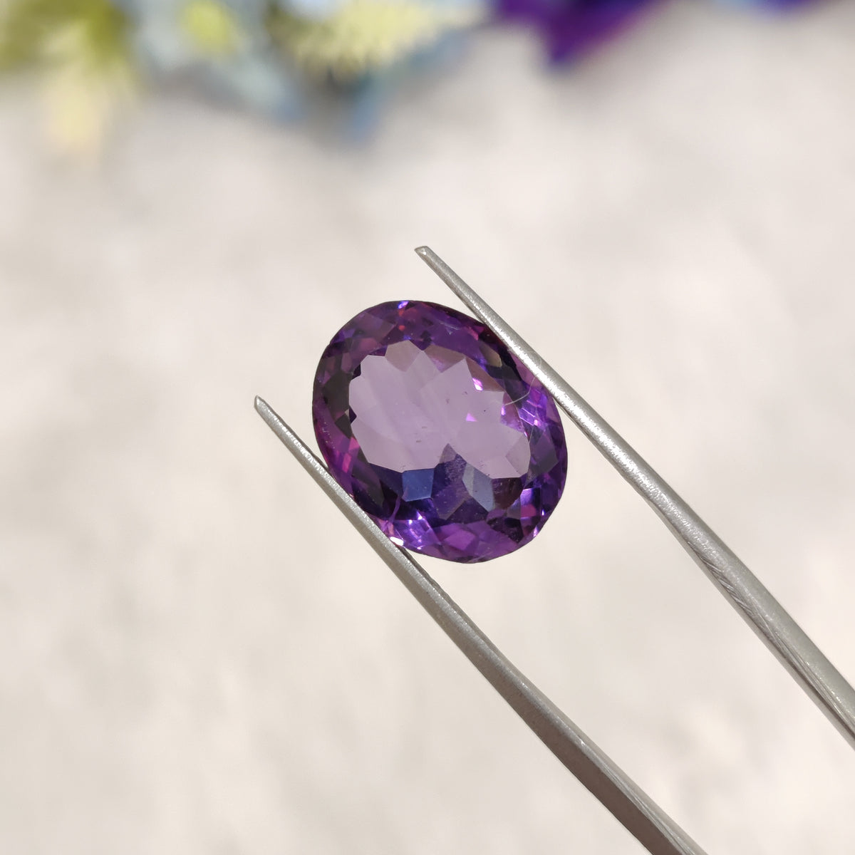 Natural Amethyst (Jamunia) | AME 354 | 6.77 Carat | Certified