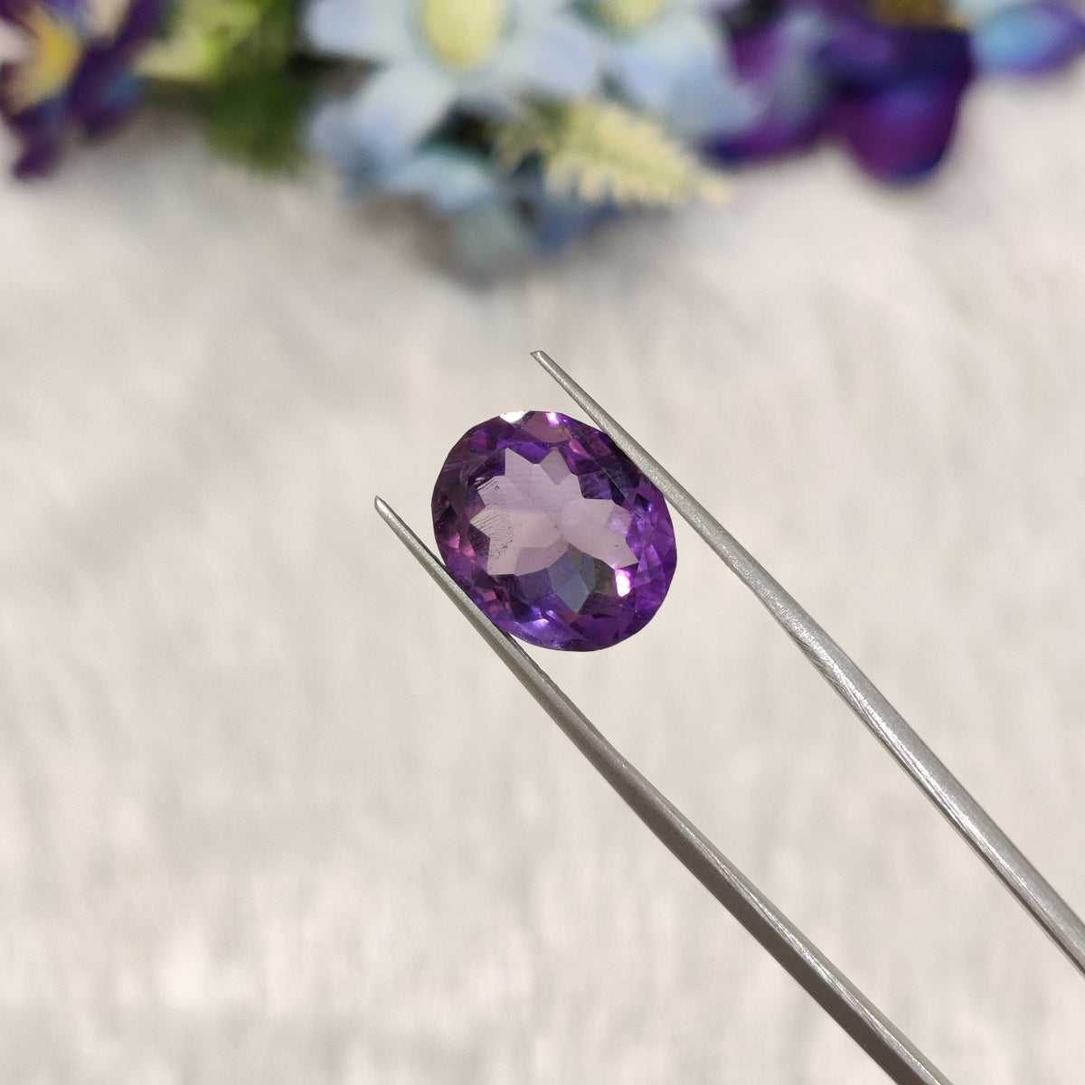 Natural Amethyst (Jamunia) | AME 307 | 7.7 Carat | Certified